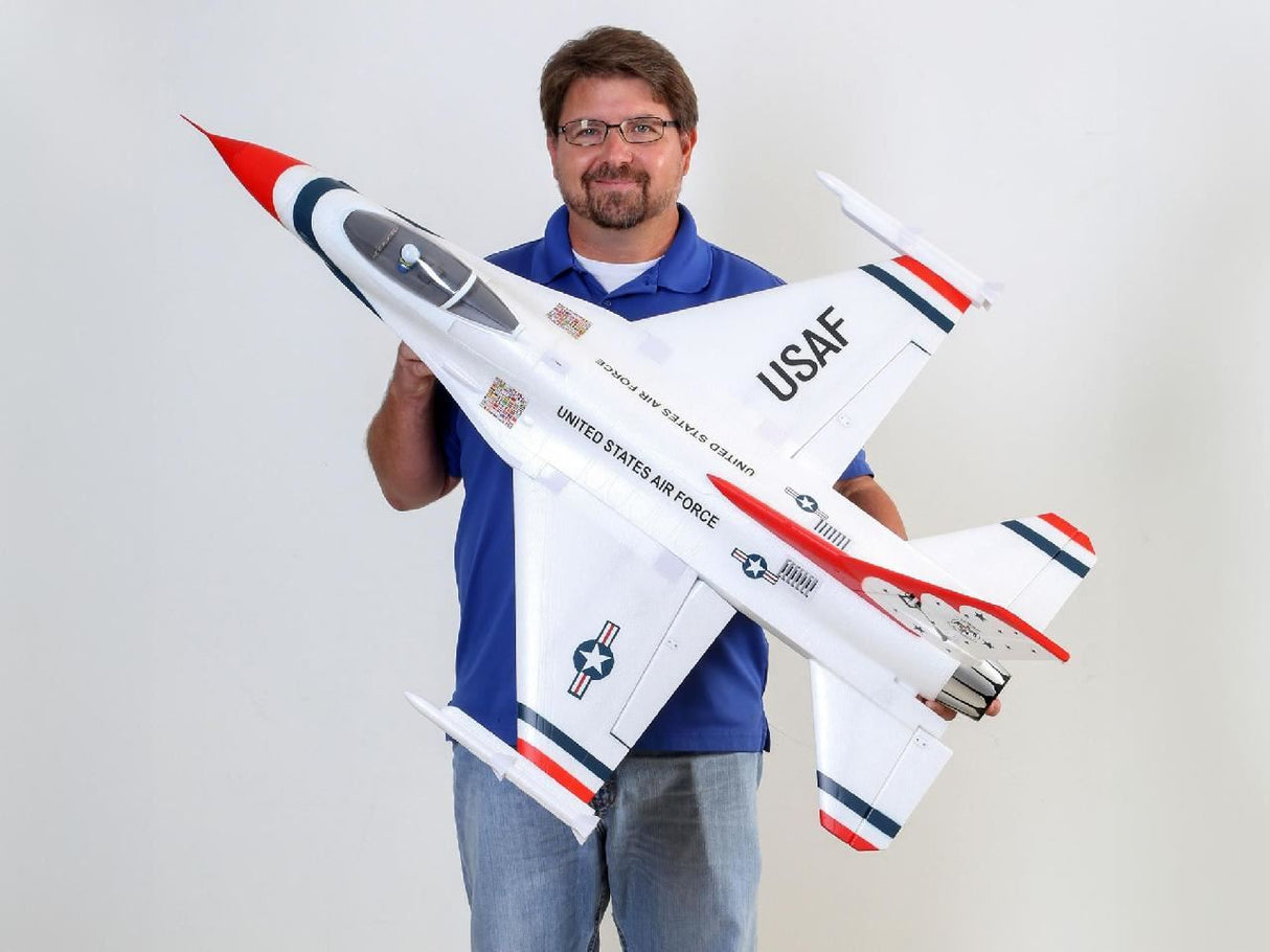 E Flite F-16 Thunderbirds 70mm EDF Jet BNF Basic with AS3X and SAFE
