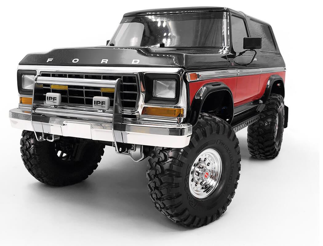 RC4WD COWBOY FRONT GRILLE GUARD W/LIGHTS FOR TRAXXAS TRX-4 '79 BRONCO RANGER XLT (SILVER)