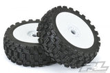 Proline Badlands Mx 1:8 Buggy M2 Tyres Pre Mounted On White Wheels (2)