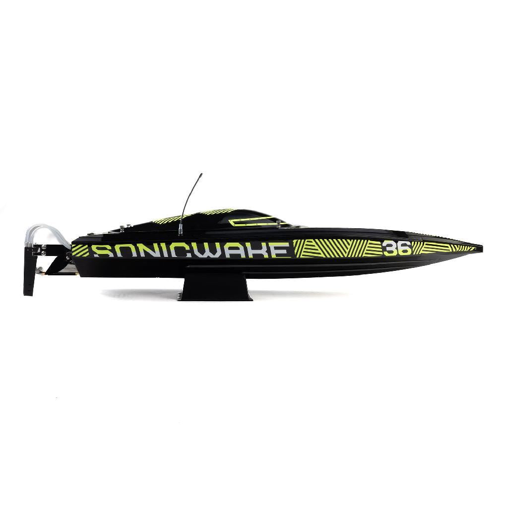 Proboat Sonicwake 36In V3 Self-Righting V-Hull Boat Rtr, Black