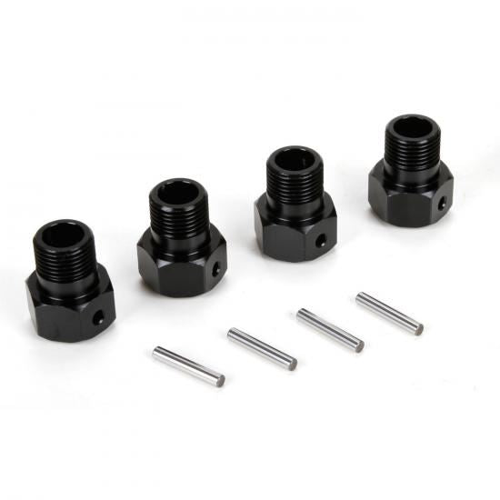 Losi Wheel Hex Black & Pin (4): MTXL (Losi252050)
