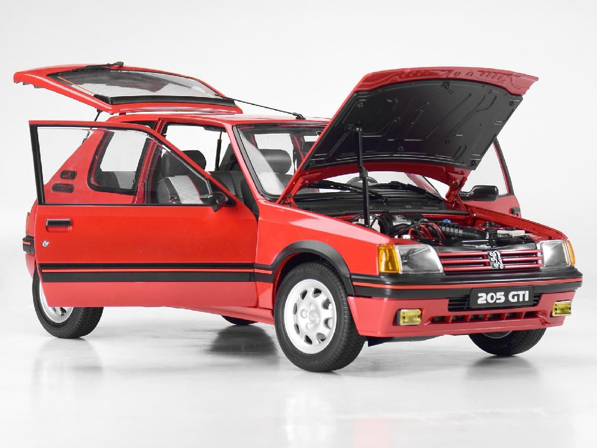 Ixo (Parent) Red Peugeot 205 1.9 Gti 1/8 Scale Full Metal Kit