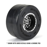 Proline 1/10 Showtime+ Wide Rear 2.2In/3.0In 12mm Drag Wheels (2) Blac
