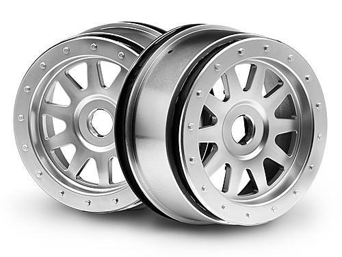 HPI Tr-10 Glue-Lock Wheel Matte Chrome (120X60mm/2Pcs)