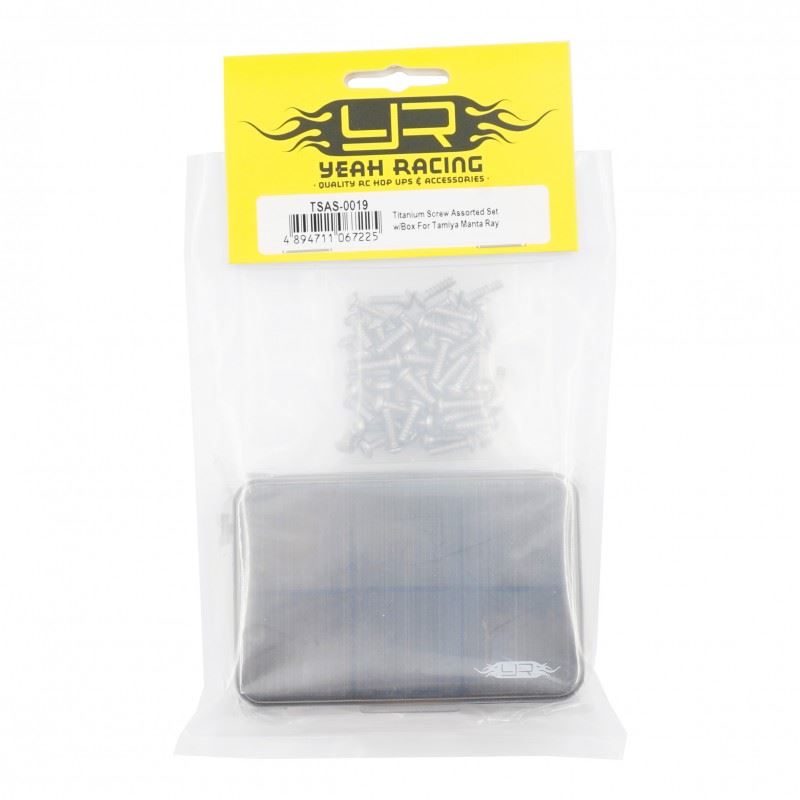 Yeah Racing Titanium Screw Assorted Set W/Box For Tamiya Manta Ray