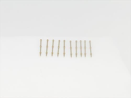 RACTIVE 2 Hole Capping Rail Stanchion, Brass 20mm