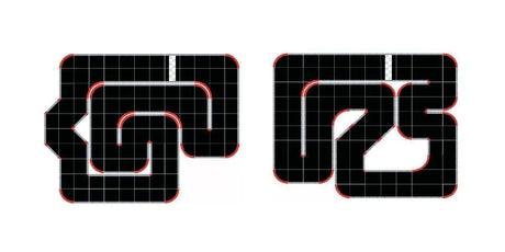 Kyosho Mini-Z Grand Prix Circuit50 Corner Set 45 Degre (12Pcs)