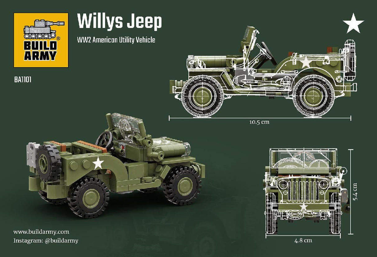 Build Army Willys Mb Jeep Utility Vehicle