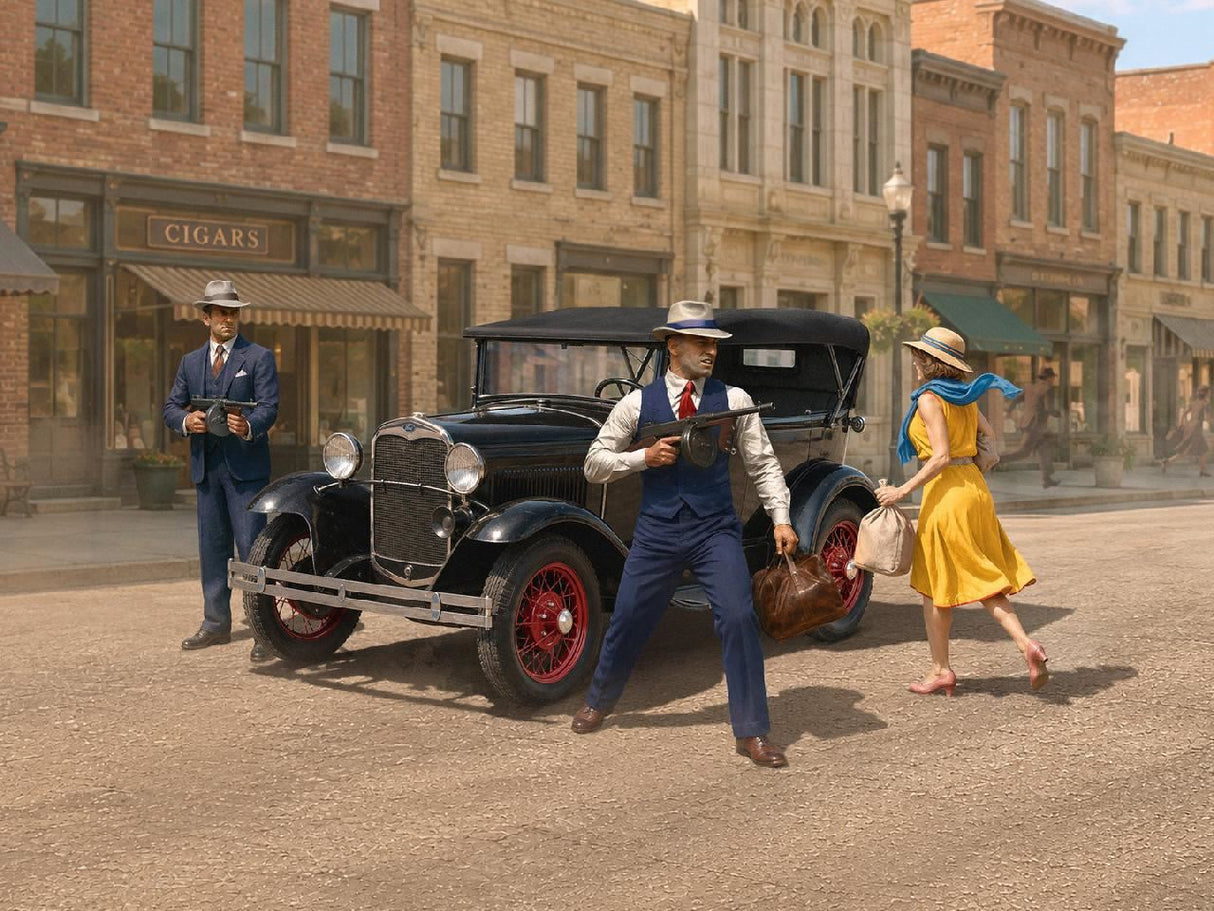 Icm �Daring Robbery’ Ford Model A With 3 Gangster Figures