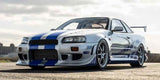 Kyosho 1:12 Resin Nissan Gt-R 2001 Fast & Furious Silver/Blue Stripes