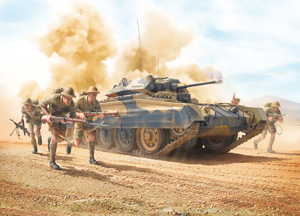 Italeri Crusader Mk. II with 8th Army Infantry