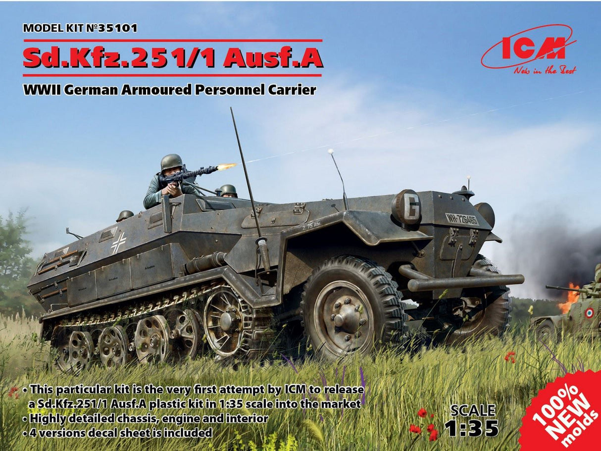 Icm Sd.Kfz.251/1 Ausf.A, Wwii German Armoured Personnel Carrier