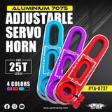 Yeah Racing 25T Aluminium 7075 Adjustable Servo Horn 15.5Mm To 20Mm (0.5Mm Step)