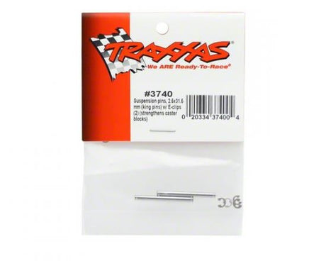 TRAXXAS Suspension pins, 2.5x31.5mm (king pins) w/ E-clips (2)