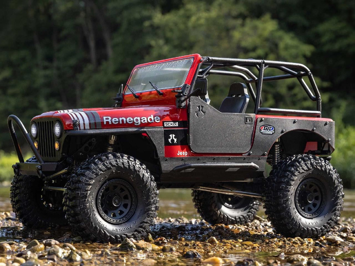 Axial 1/10 Scx10 Iii Jeep Cj-7 4X4 Rtr Rock Crawler, Red