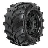 Proline 1/10 Masher Front/Rear 2.8In Mt Tires Mounted 12mm Blk Raid (