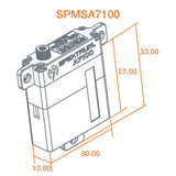 Spektrum A7100 MT/MS Metal Gear HV Wing Servo