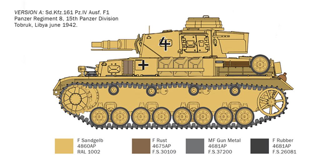 Italeri PZ IV F1/F2/G WITH AFRICA KORPS El Almn