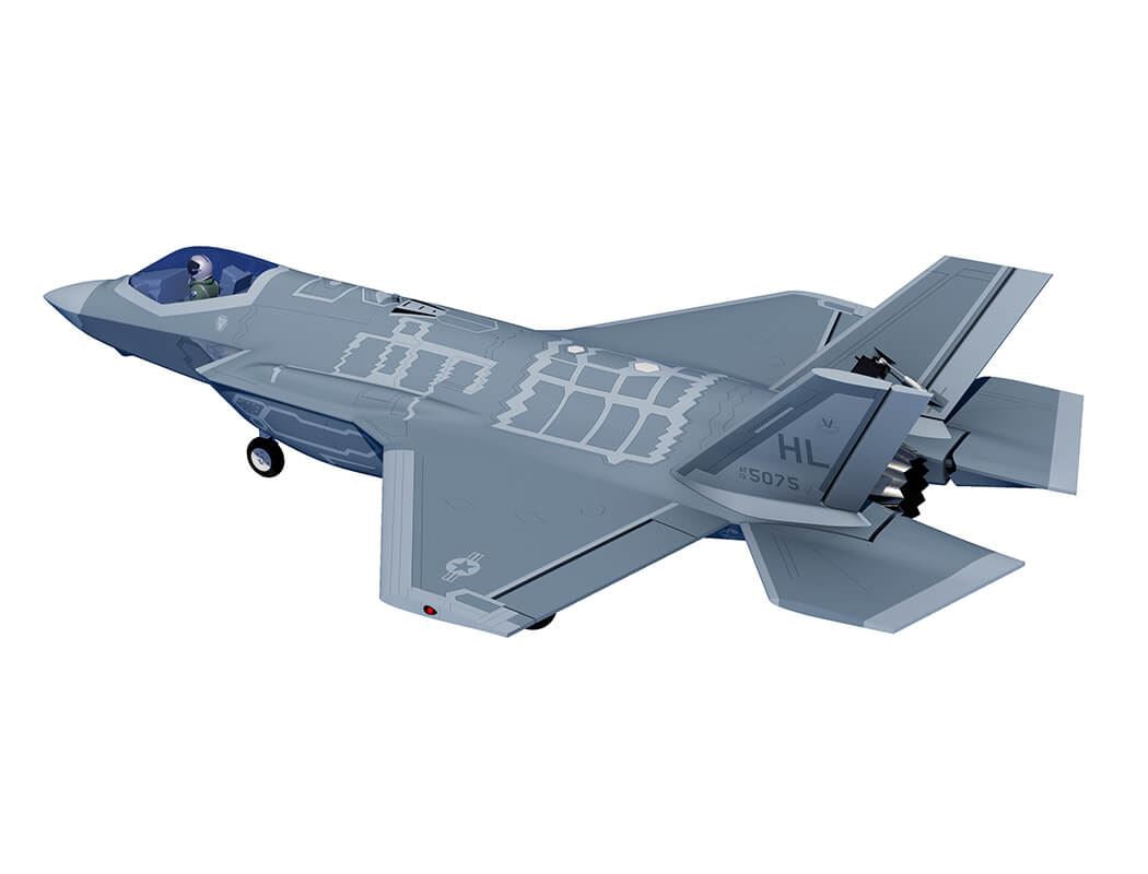 Xfly 64Mm F-35 Lightning Edf 750Mm With Retract Without Tx/Rx/Batt