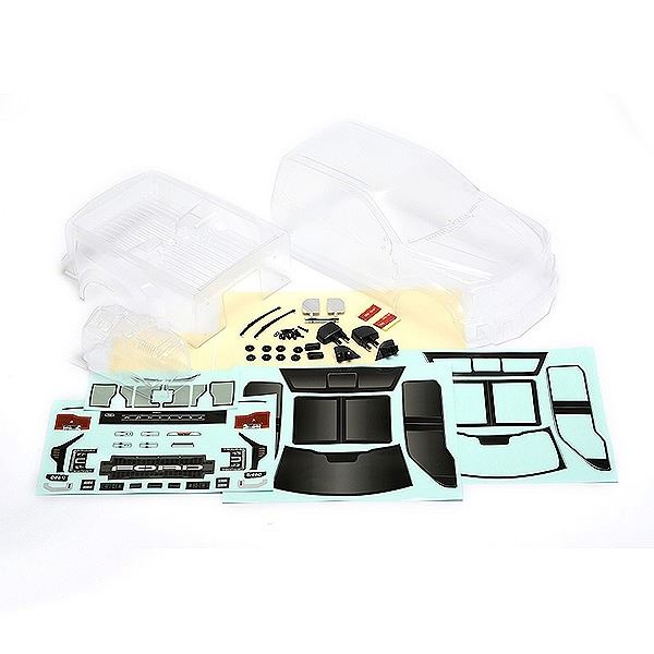 CEN RACING FORD F-450 SD COMPLETE BOD Y SET W/ LIGHT BUCKET ( CLEAR)