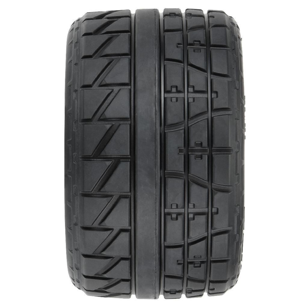 Proline 1/8 Menace Hp Belted Fr/Rr 3.8In Mt Tires Mounted 17mm Black