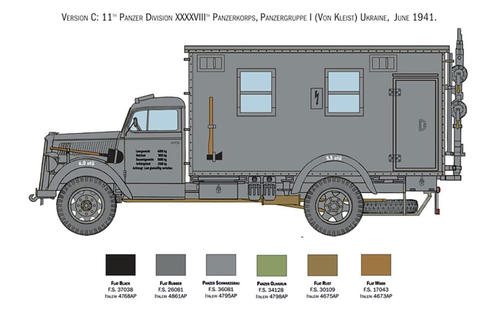 Italeri Sd.Kfz.305/22 Opel Blitz Radio Truck