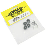 Yeah Racing Aluminum Hex Adaptor Set 12x5mm For 1/10 RC Touring Drift Crawler Black