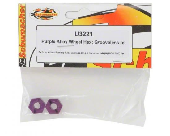 Schumacher Purple Alloy Wheel Hex; Grooveless (pr)
