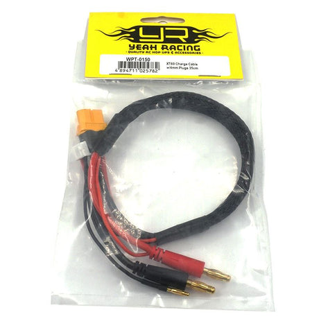 Yeah Racing XT60 Charge Cable w/ 4mm Plugs 35cm