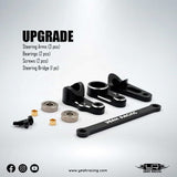 Yeah Racing Aluminum Steering W/Bearing Set For Yokomo 870C Super Dog Fighter Yz10 2023 Works '91