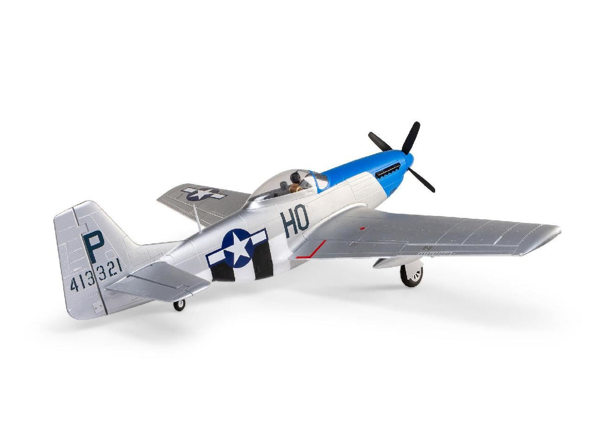 E Flite P-51D Mustang 1.2m BNF Basic with AS3X and SAFE Select inCrip