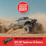 Arrma 1/8 Quake 4S Dsc 4X4 Rtr Monter Truck, Le Black/Pearl