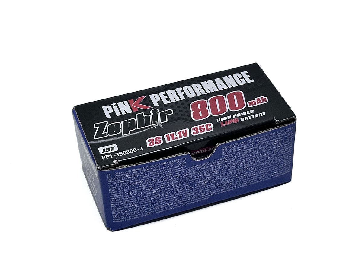 Pink Performance Zephir Lipo 3S 11.1V-800-35C (Jst) 70X31X20.5Mm 72G