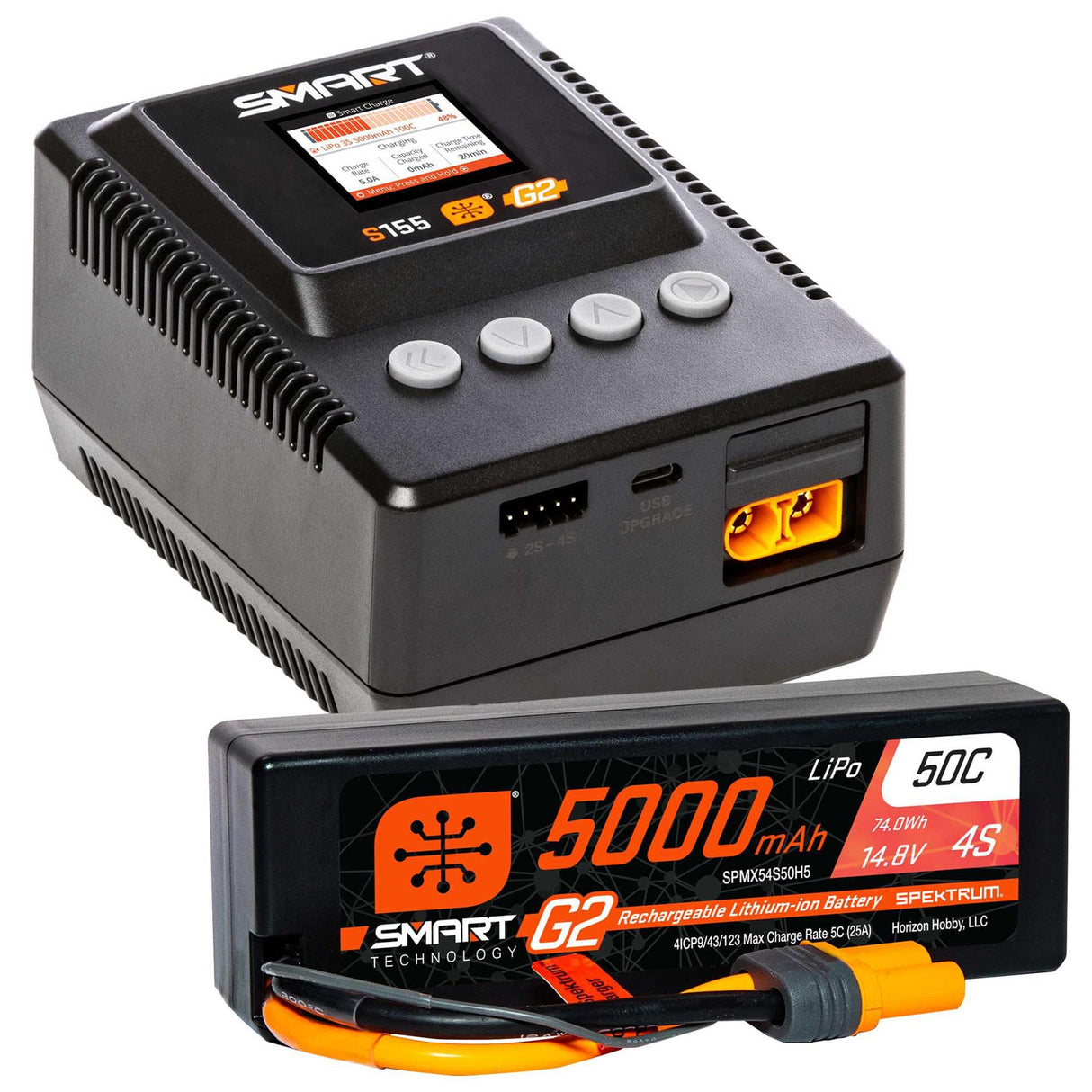 Spektrum Smart Powerstage Surface Bundle: 5000mAh 4S LiPo Battery / S