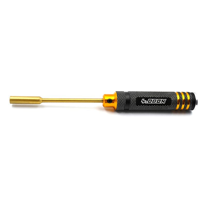 Yeah Racing Aluminum 4.0mm Lock Nut Driver Black Gold