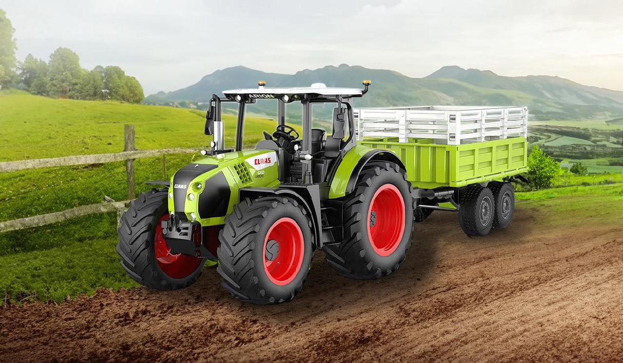 Doubleeagle 1/24 Claas Arion 660 Rc Tractor With Trailer