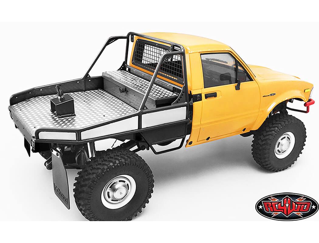 RC4WD REAR TUBE BED FOR TRAIL FINDER 2 W/MUD FLAPS (BLACK)1+