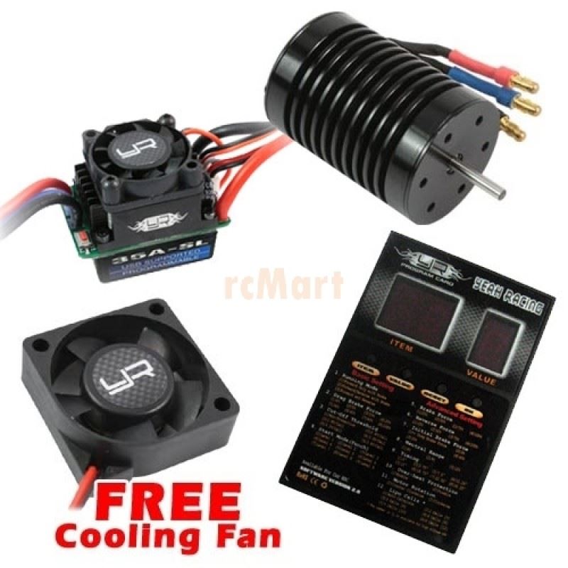 Yeah Racing Ultimate Brainpower Esc 35A (Version 2) & 10T Sensorless Brushless Motor Set + Free Tornad