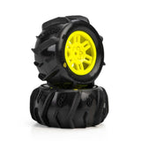 Pro-Line 1/16 Dumont Front/Rear Paddle Tires Mounted 12Mm Yellow Spli