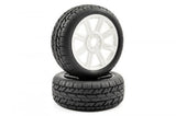 FASTRAX 1:8 EAGLE TREAD MOUNTED ON 8-SPOKE WHITE (PR)
