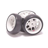 Ride 1/10 Belted Tr09 Slick Tyres 10 Spoke - White