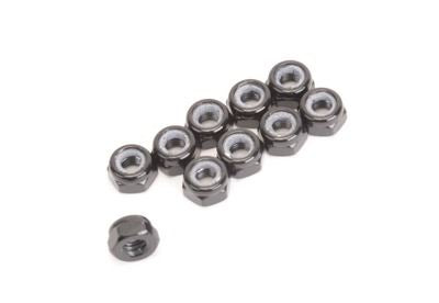 Core RC M3 Alloy Nyloc Nuts-Low Profile-Black pk10