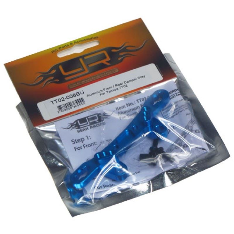 Yeah Racing Aluminum Front / Rear Damper Stay For Tamiya TT02