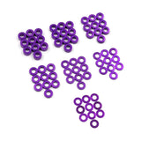 Yeah Racing Aluminum M3 X 6Mm Flat Washer 0.25 / 0.5 / 1 / 1.5 / 2 / 2.5 / 3Mm 10Pcs Set Purple