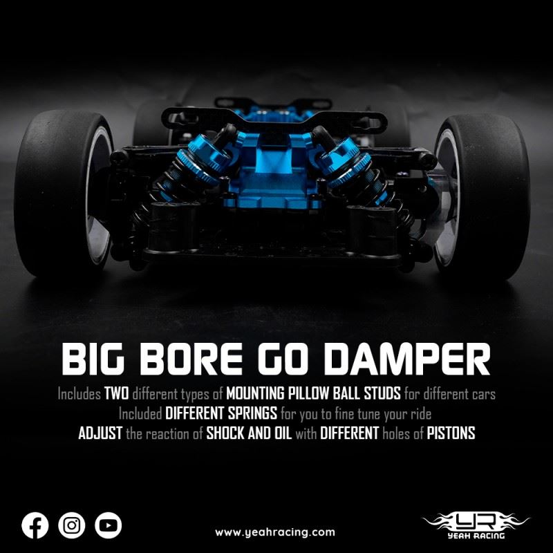 Yeah Racing Aluminum Performance Damper Upgrade Set For Tamiya Tt02