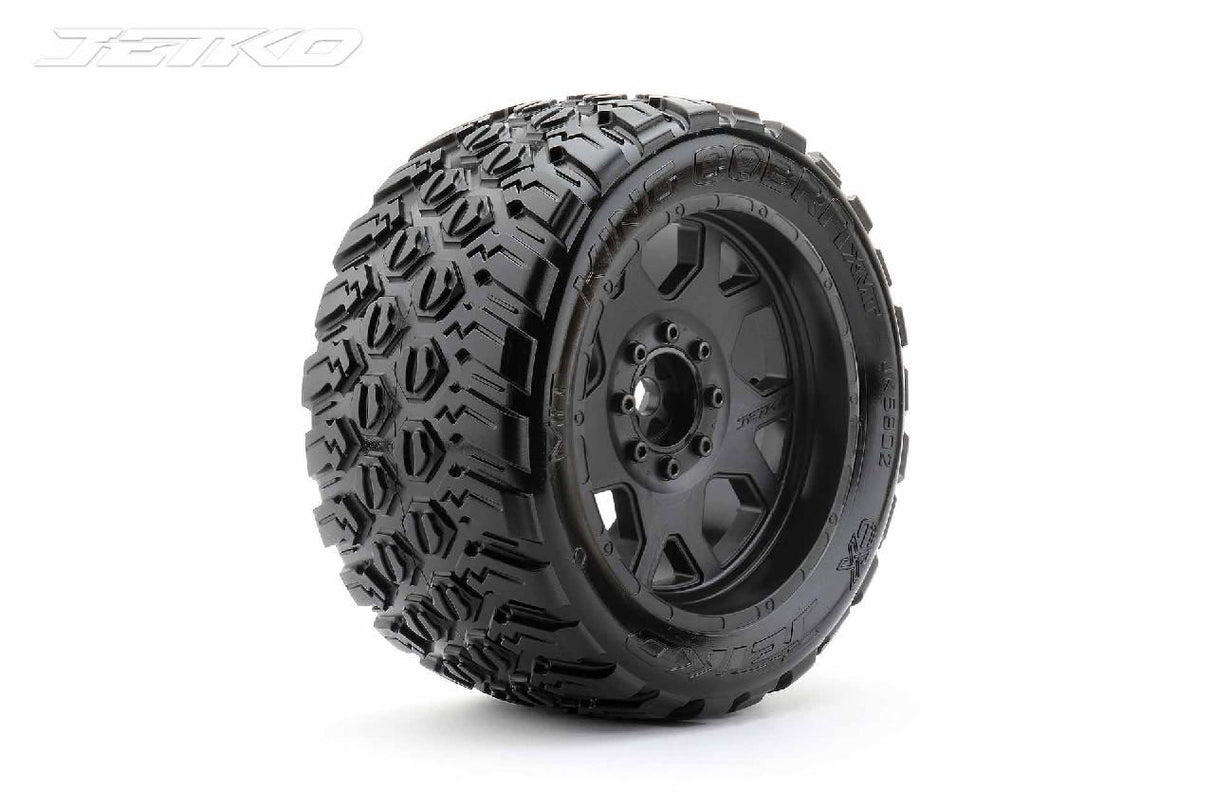 Jetko Ex Tyre King Cobra Belted Xmt Black Wheel Trx Xmaxx Kraton (2)