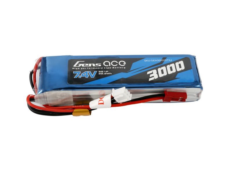 Gens Ace Li-Po 2S 7.4V 3000Mah Tx With Bec
