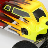TLR Cab FWD Body & Wing Set, Clear,w/stickers: 22-4