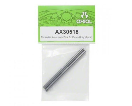 AXIAL Threaded Aluminum Pipe 6x98mm Grey (2)