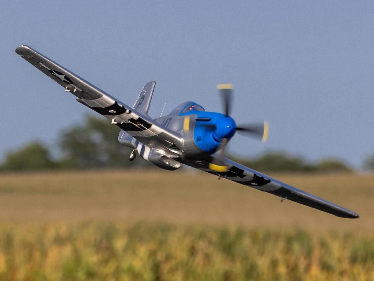 E Flite P-51D Mustang 1.2m PNP inCripes A'Mighty 3rdin